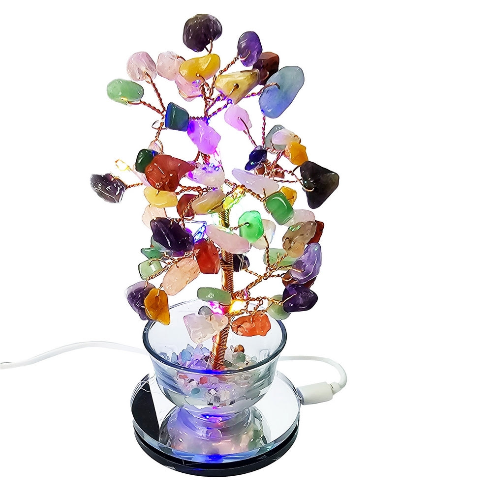 Árbol Cuarzo 7 Chakras Energetico Protec