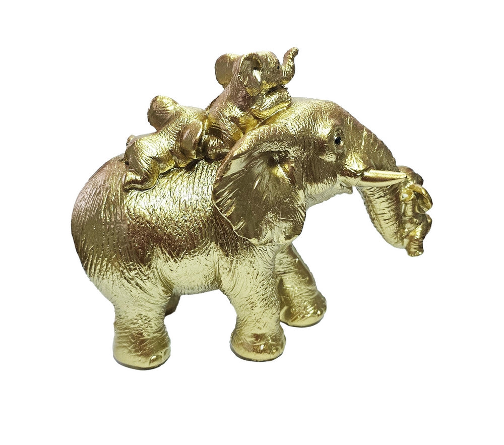 Elefante Ganesha Dorado Tres Hija(o) Dec