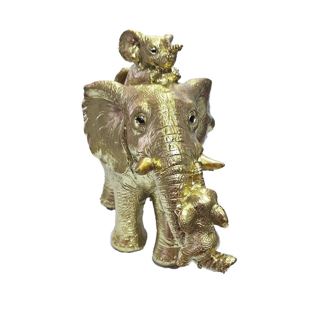 Elefante Ganesha Dorado Tres Hija(o) Dec