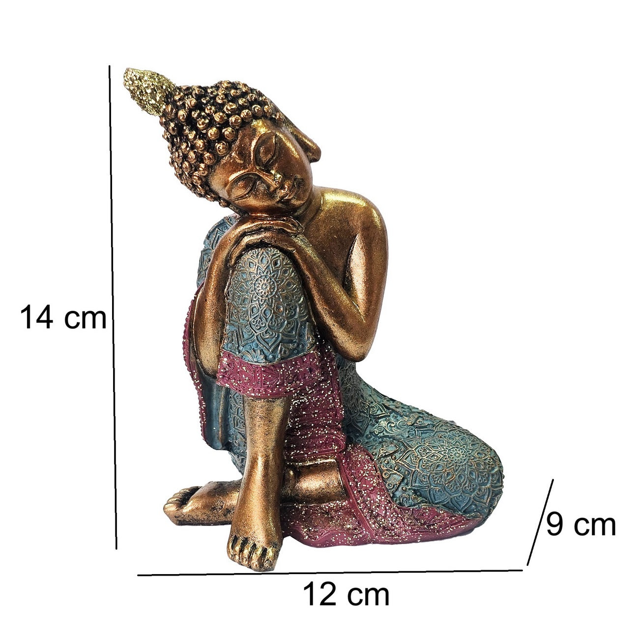 Buda Dorado Sentado Mano Decoración Pros
